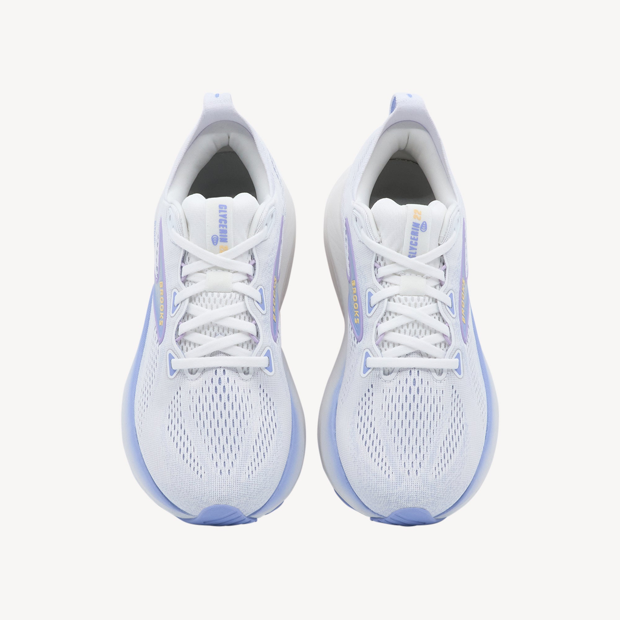 Brooks Glycerin 22 White / Blue Heron / Apricot Womens