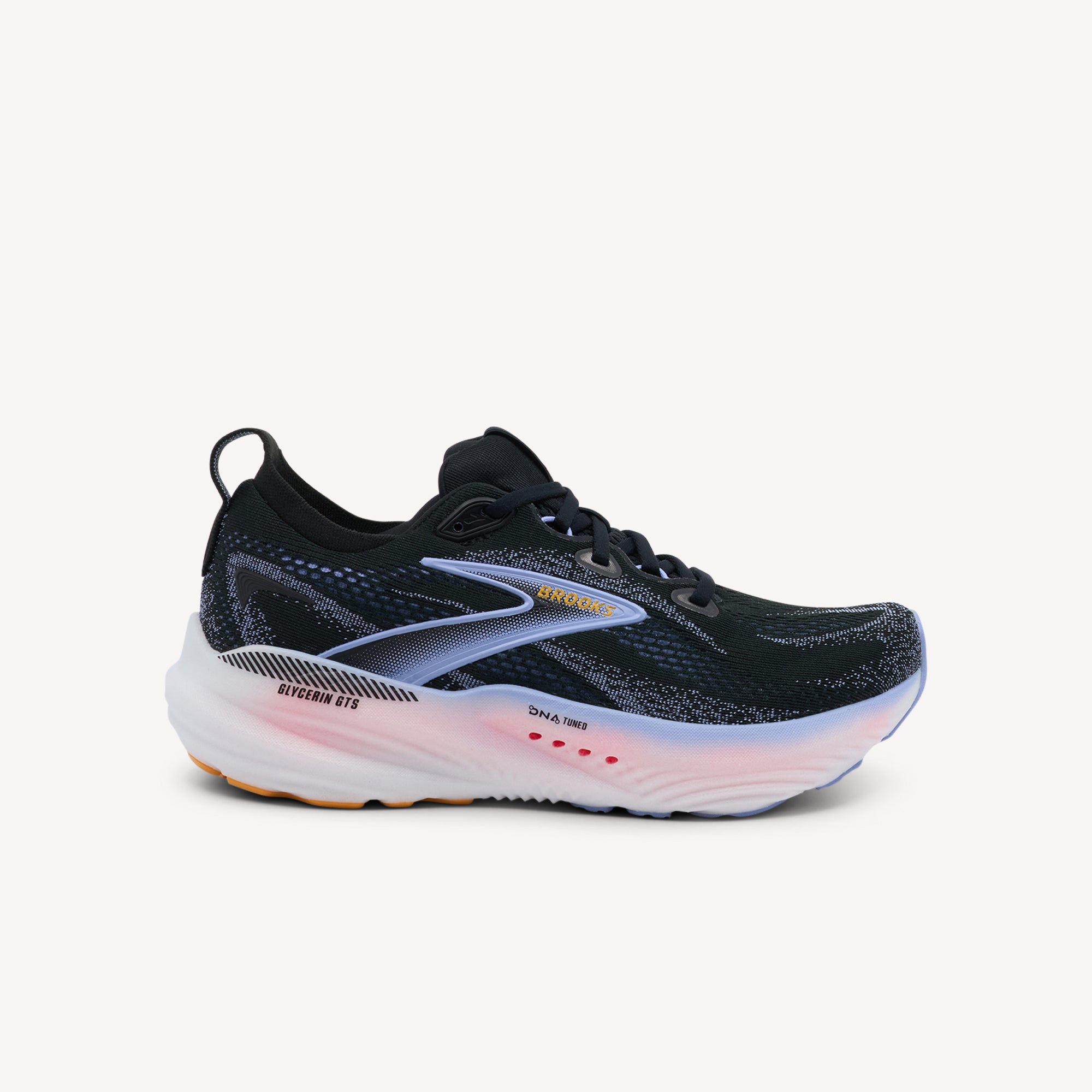 Brooks Glycerin GTS 22 Black / Blue Heron / Orange Womens
