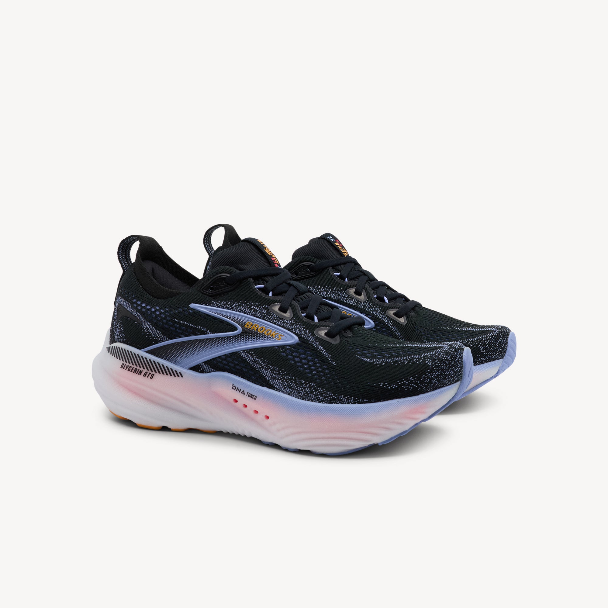 Brooks Glycerin GTS 22 Black / Blue Heron / Orange Womens