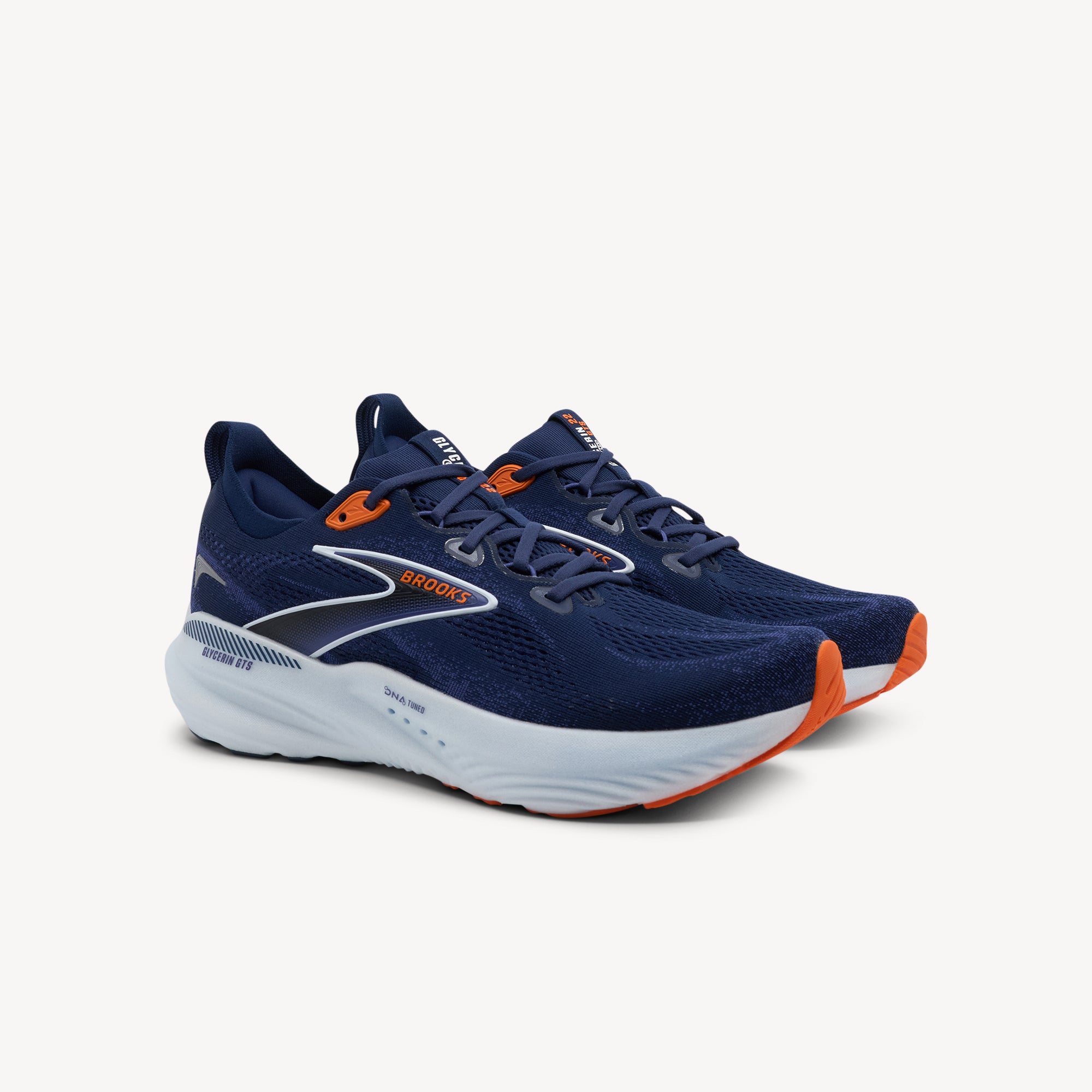 Brooks Glycerin GTS 22 Peacoat / Blue Ribbon / Orange Mens