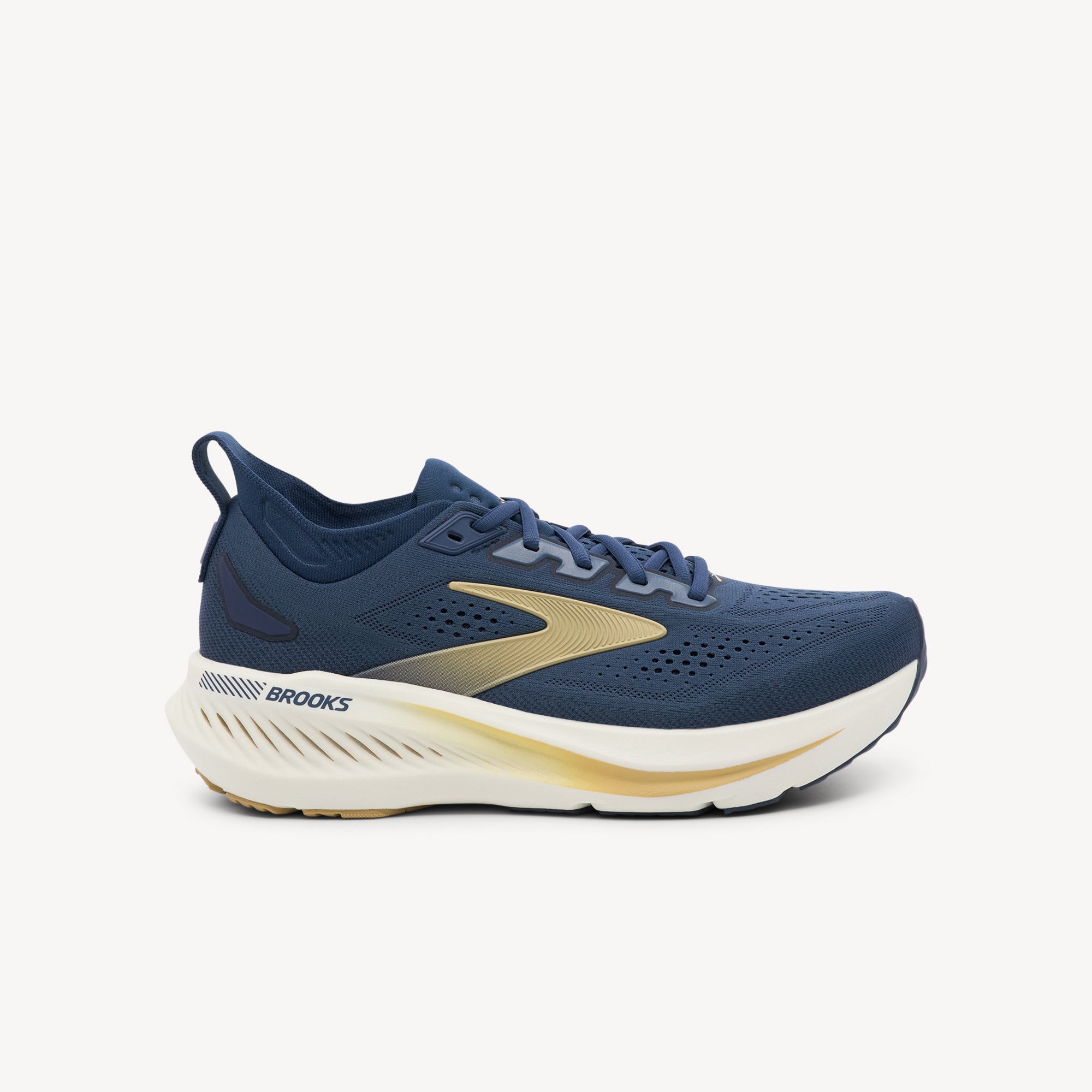 BROOKS GLYCERIN GTS 23 features plush cushioning and reliable stability at Profeet Footwear. Purpose-built running shoe for men. Expert-fitted.