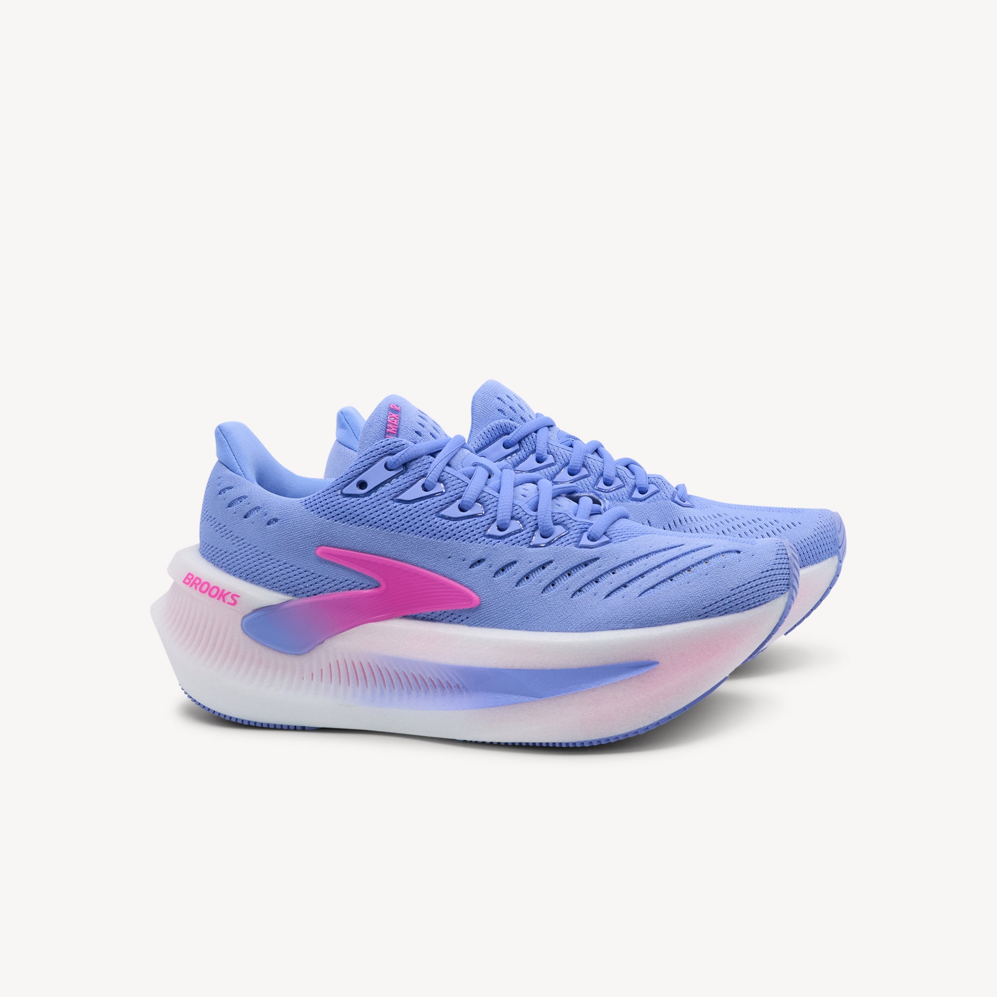 Side view of BROOKS GLYCERIN MAX 2 features revolutionary plush cushioning and smooth transitions at Profeet Footwear. Purpose-built running shoe. Expert-fitted.