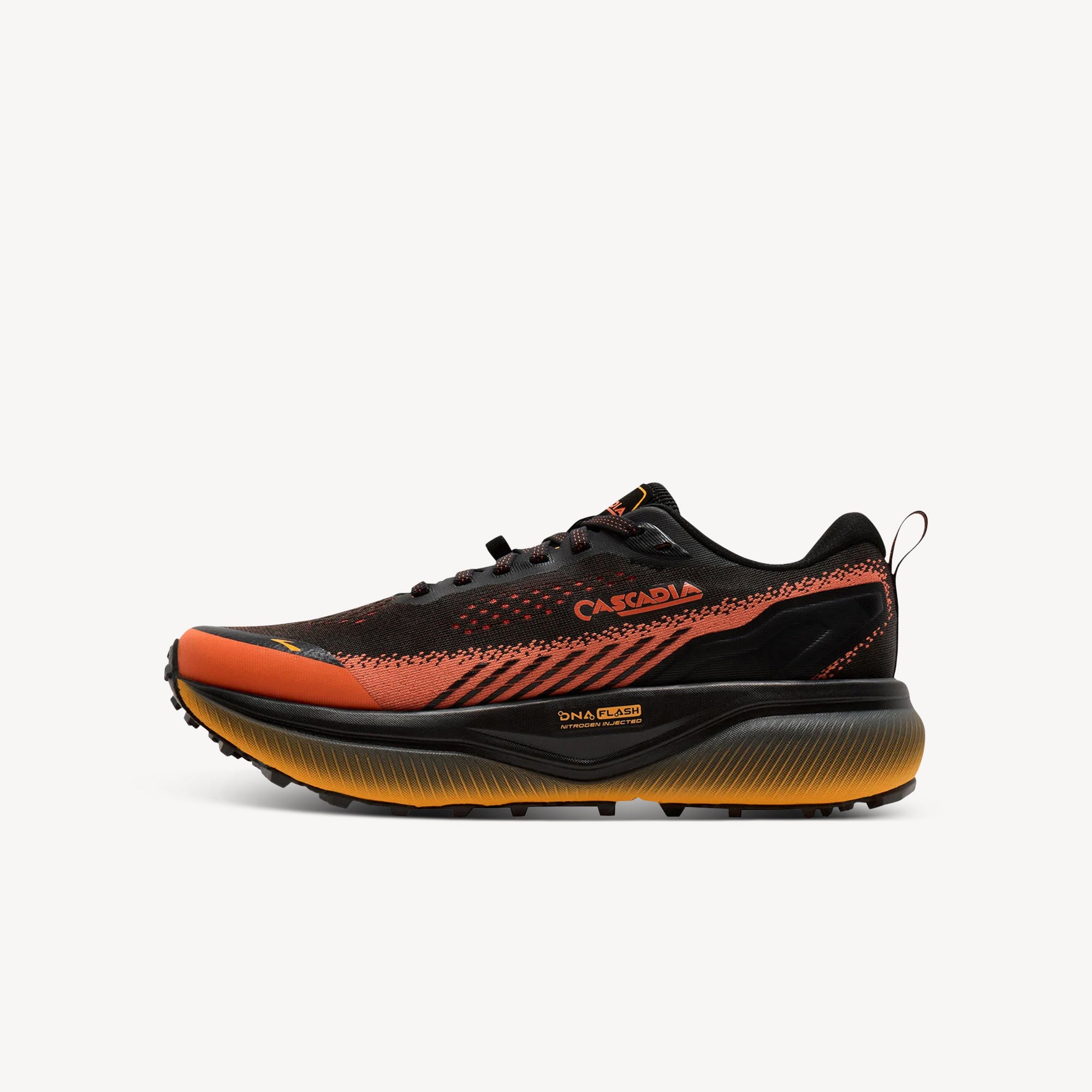 Brooks Cascadia 20 Black / Tigerlily / Orange Mens