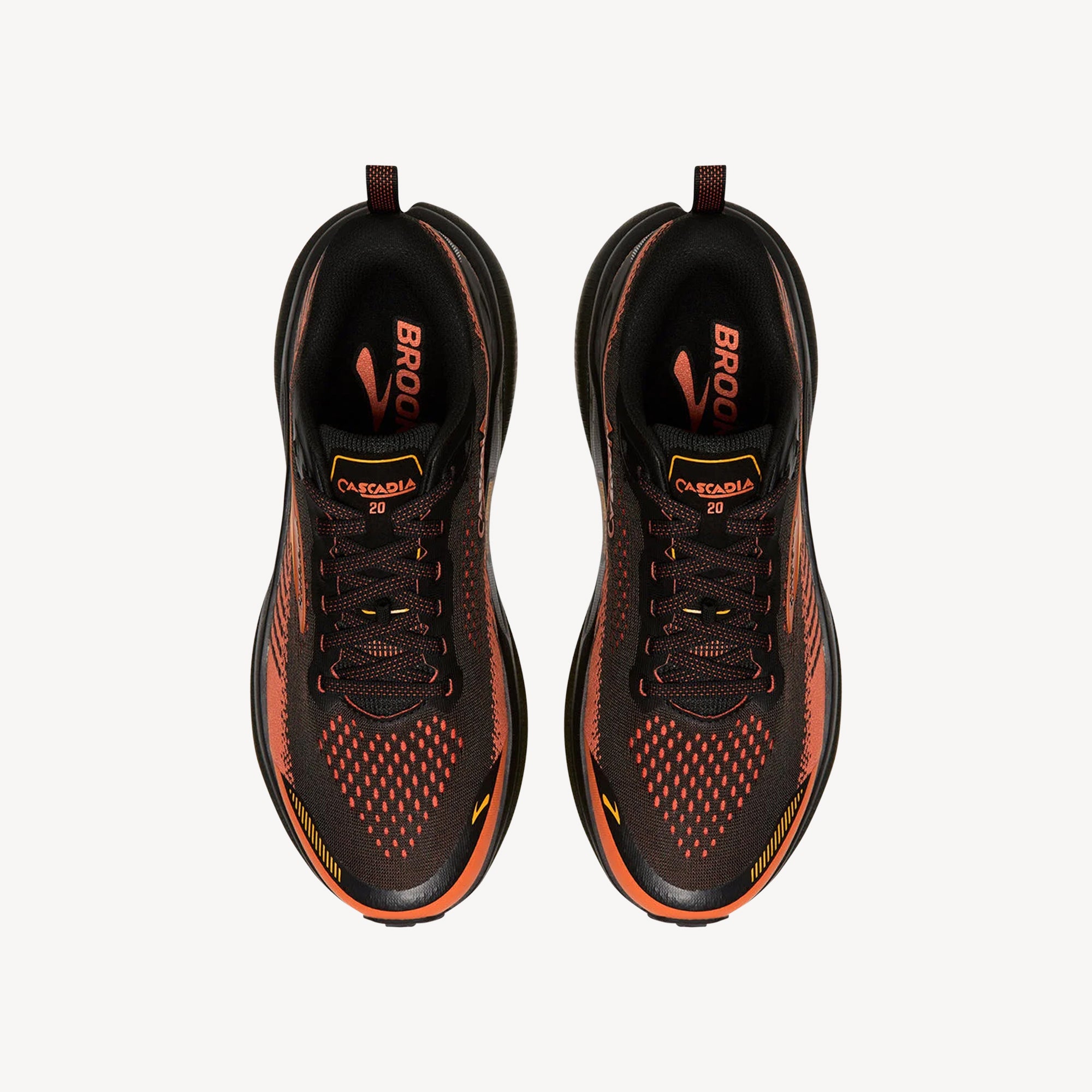 Brooks Cascadia 20 Black / Tigerlily / Orange Mens