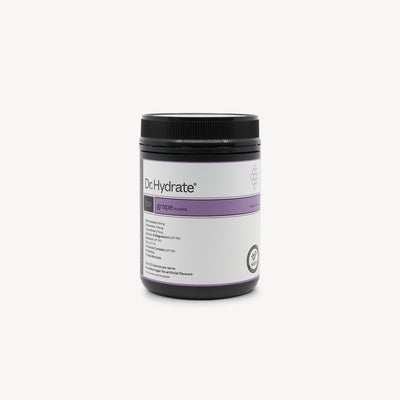DR HYDRATE features scientifically balanced hydration formula at Profeet Footwear. Purpose-built performance drink. Expert-fitted.