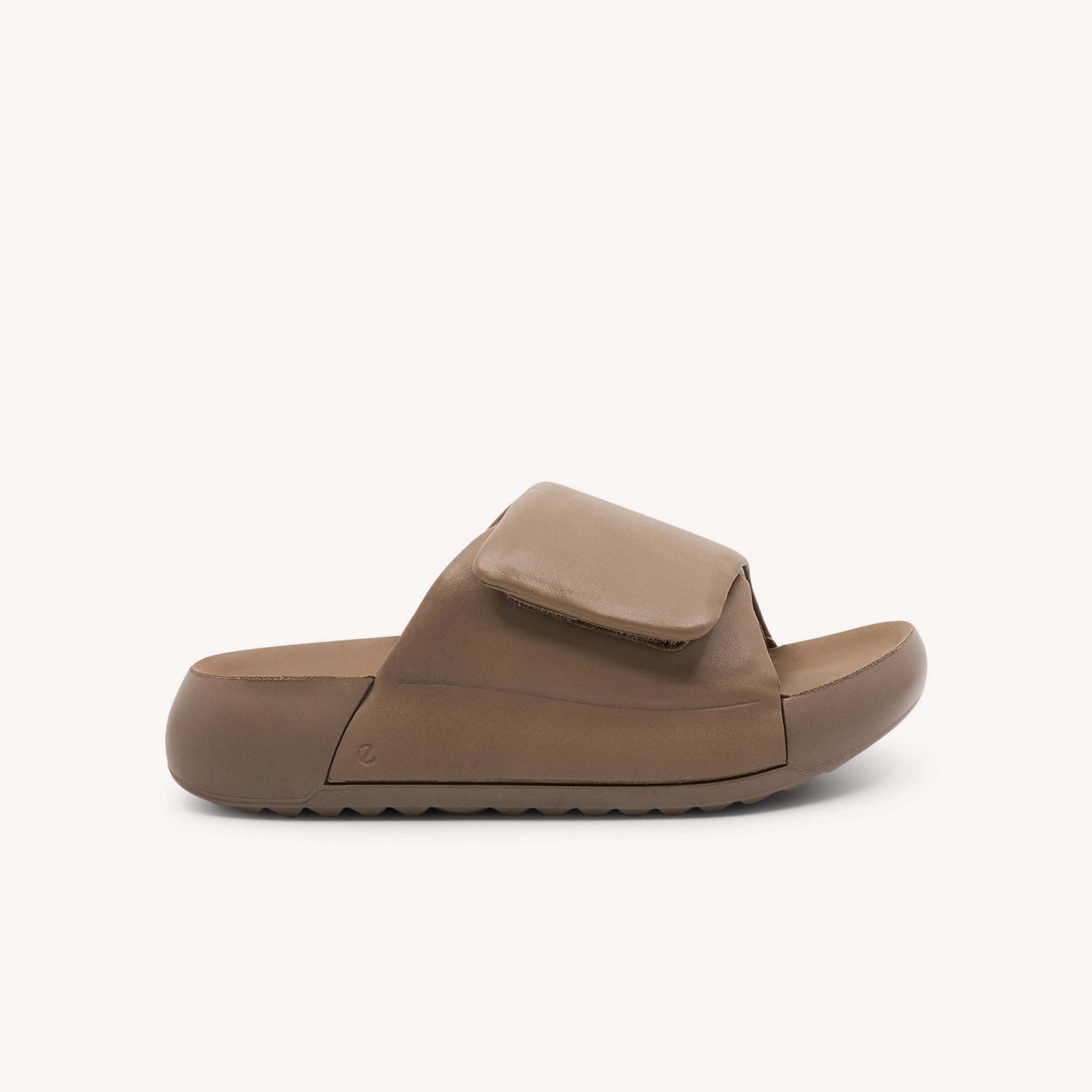 Ecco Cozmo PF Slide features timeless platform design at Profeet Footwear. Premium leather slide sandal with anatomical footbed for relaxation. Shop now.