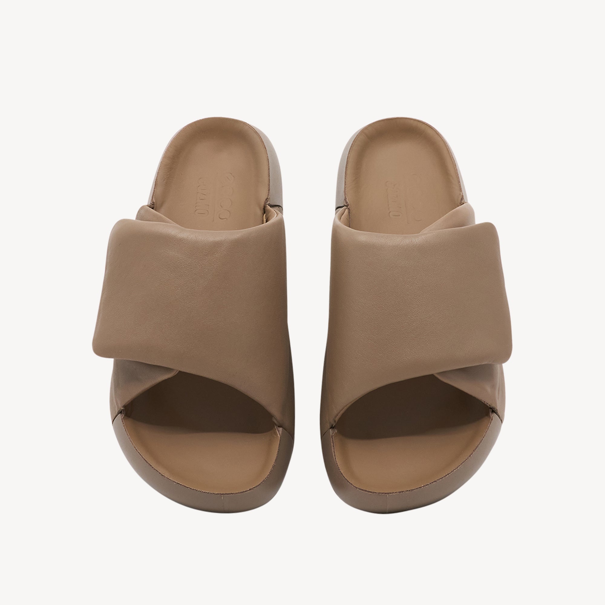 Ecco Cozmo PF Slide Taupe Womens