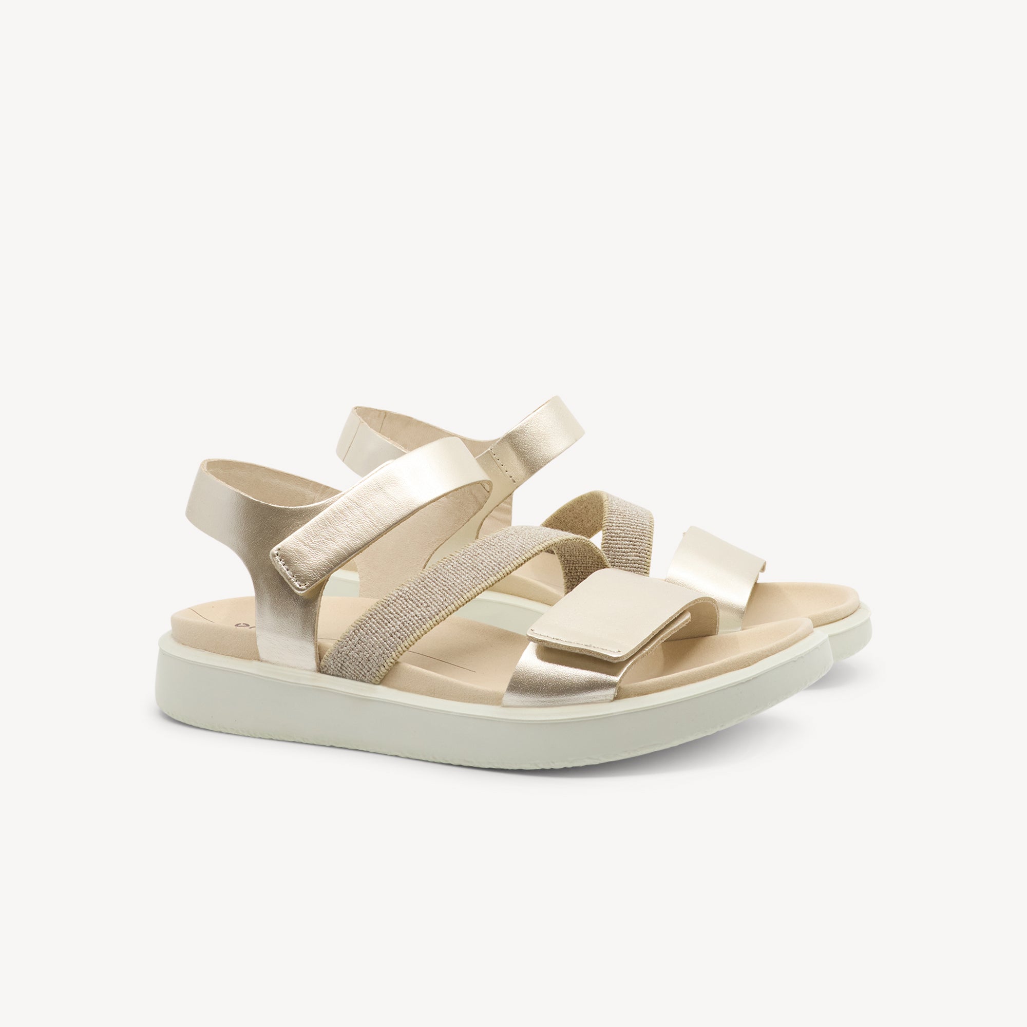 Ecco Flowt Pure White Gold Womens