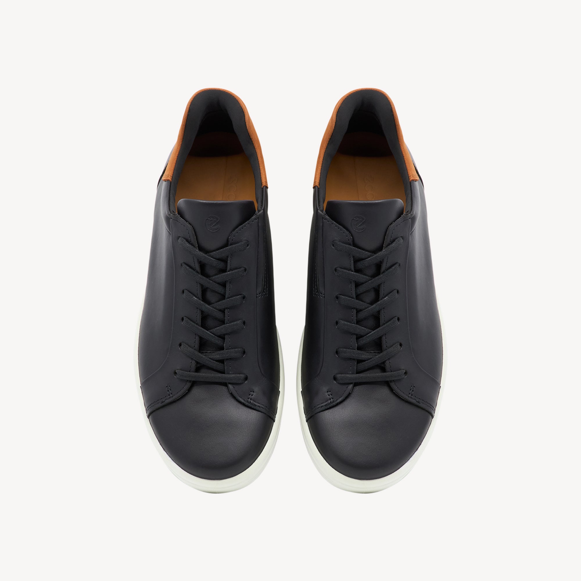 Ecco Soft 7 Easy Slip Black / Cognac Mens