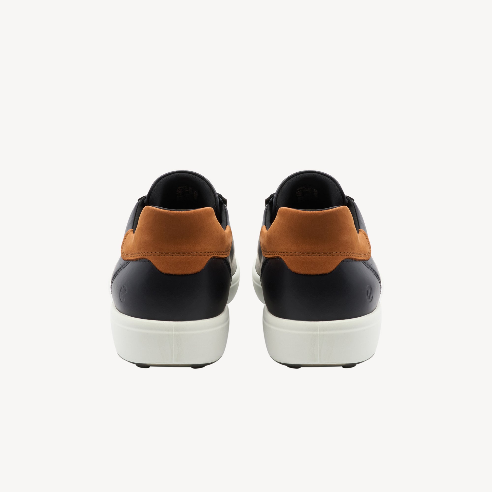 Ecco Soft 7 Easy Slip Black / Cognac Mens