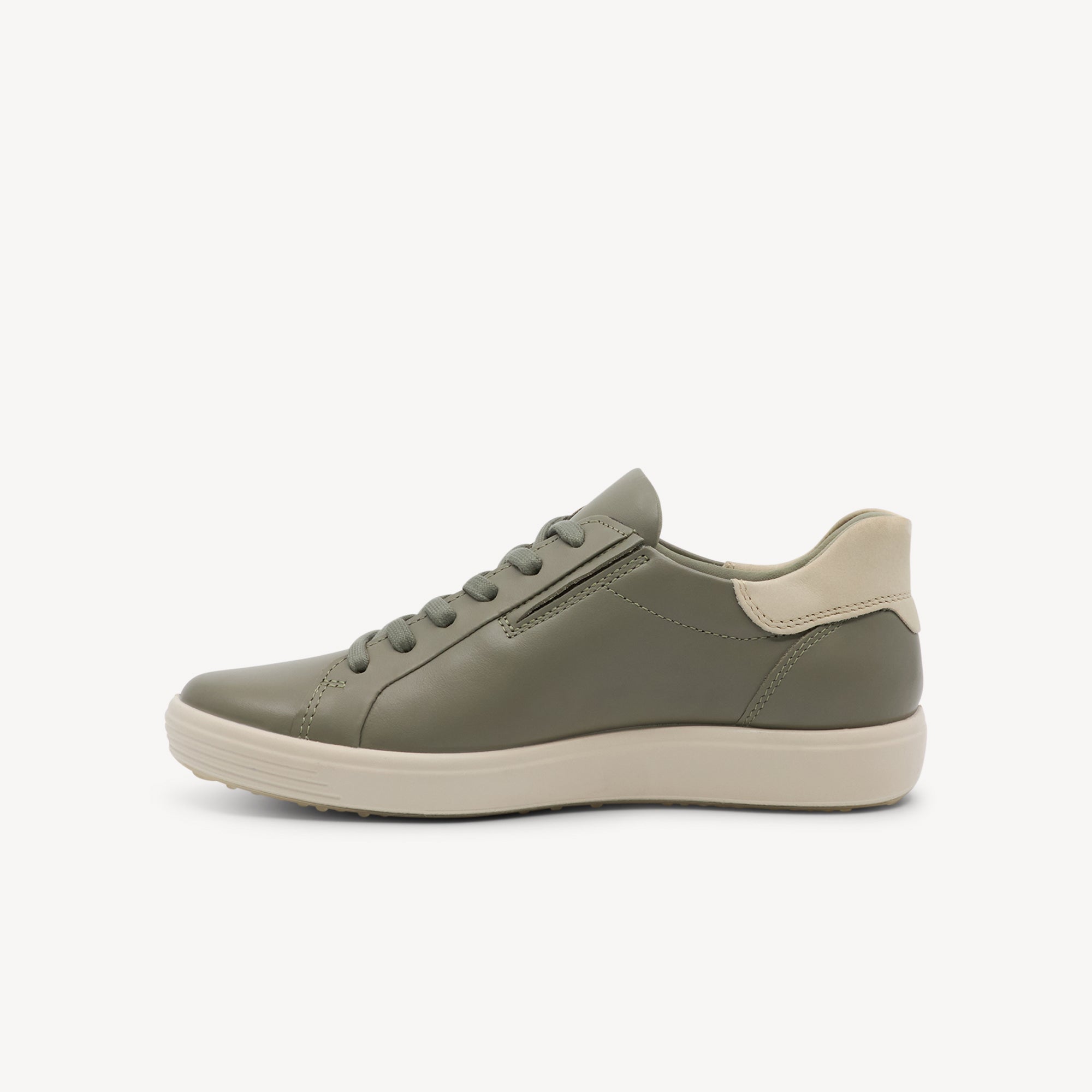 Ecco Soft 7 Easy Slip Lace Vetiver / Limestone Womens