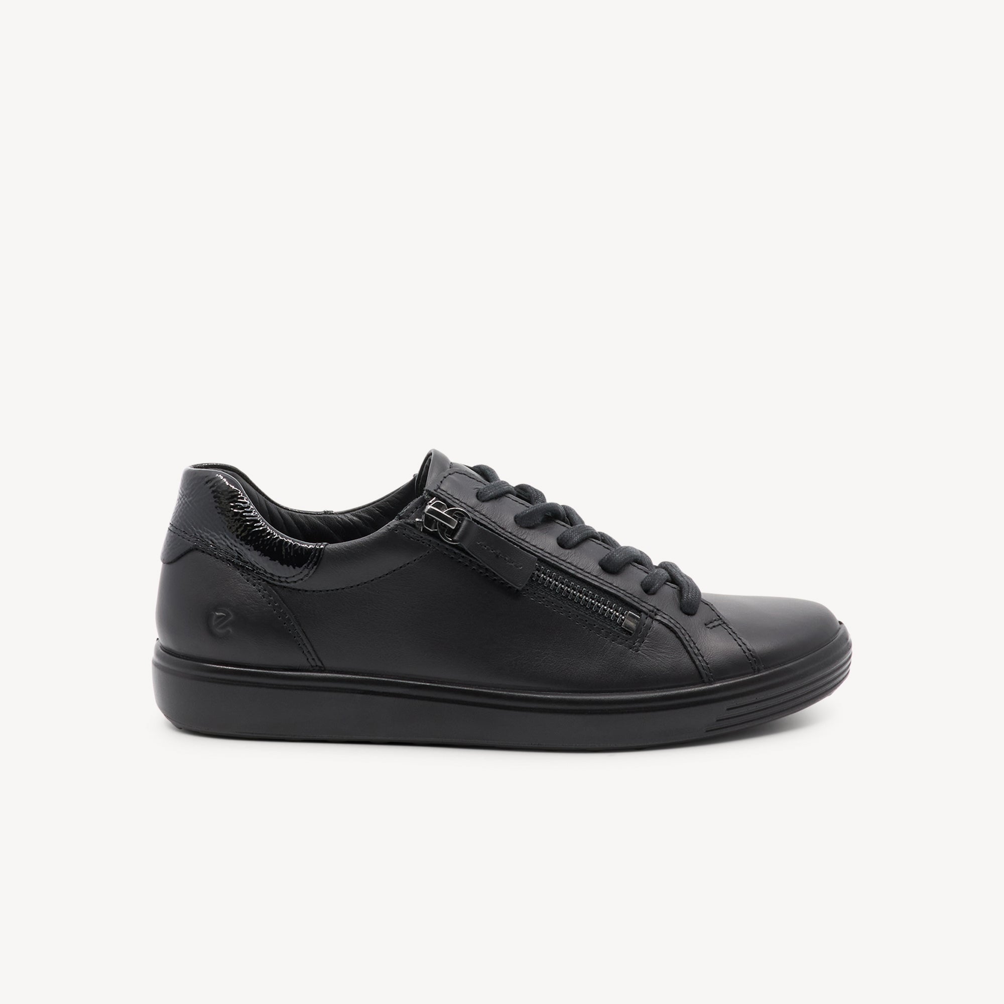Ecco Soft 7 Side Zip Black Womens