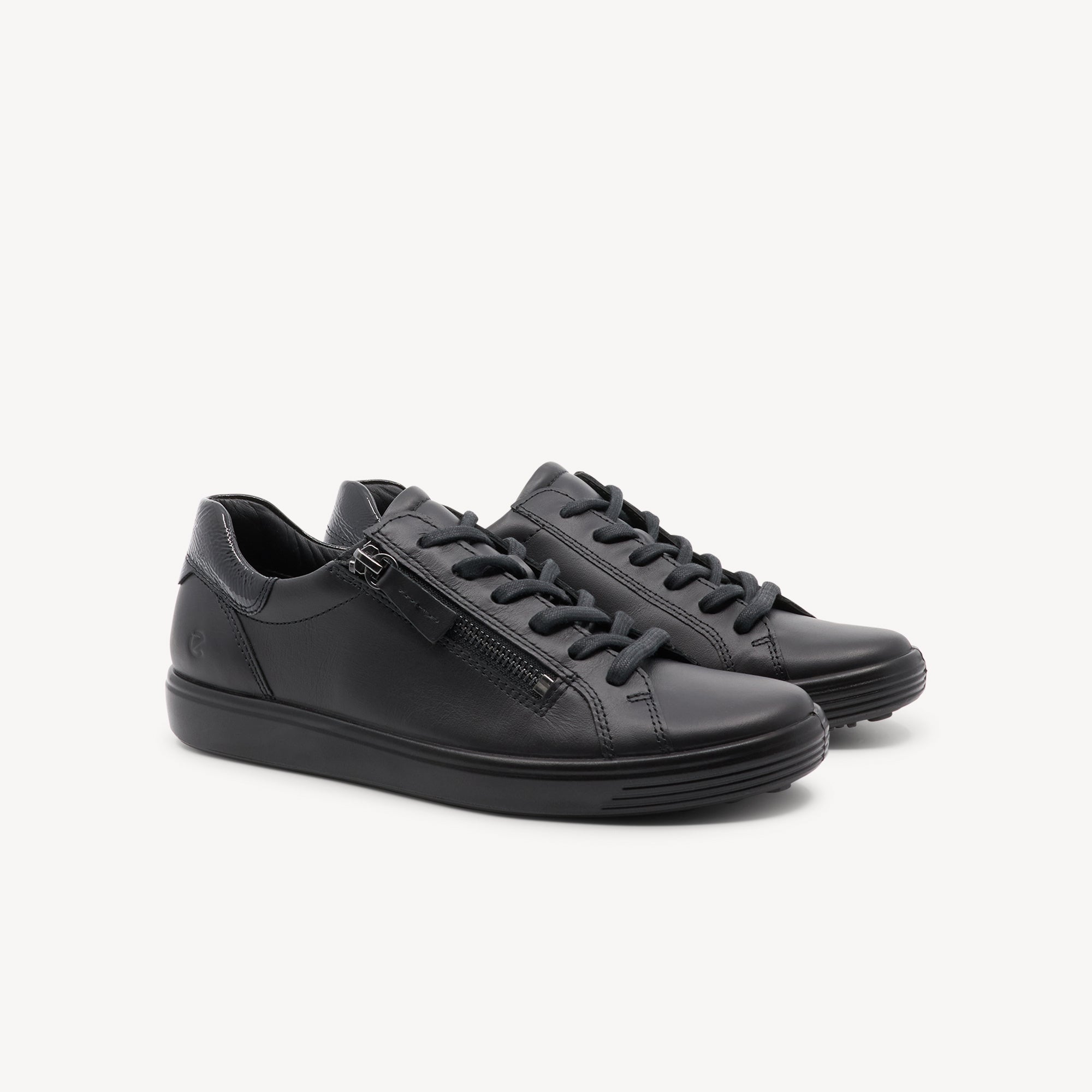 Ecco Soft 7 Side Zip Black Womens