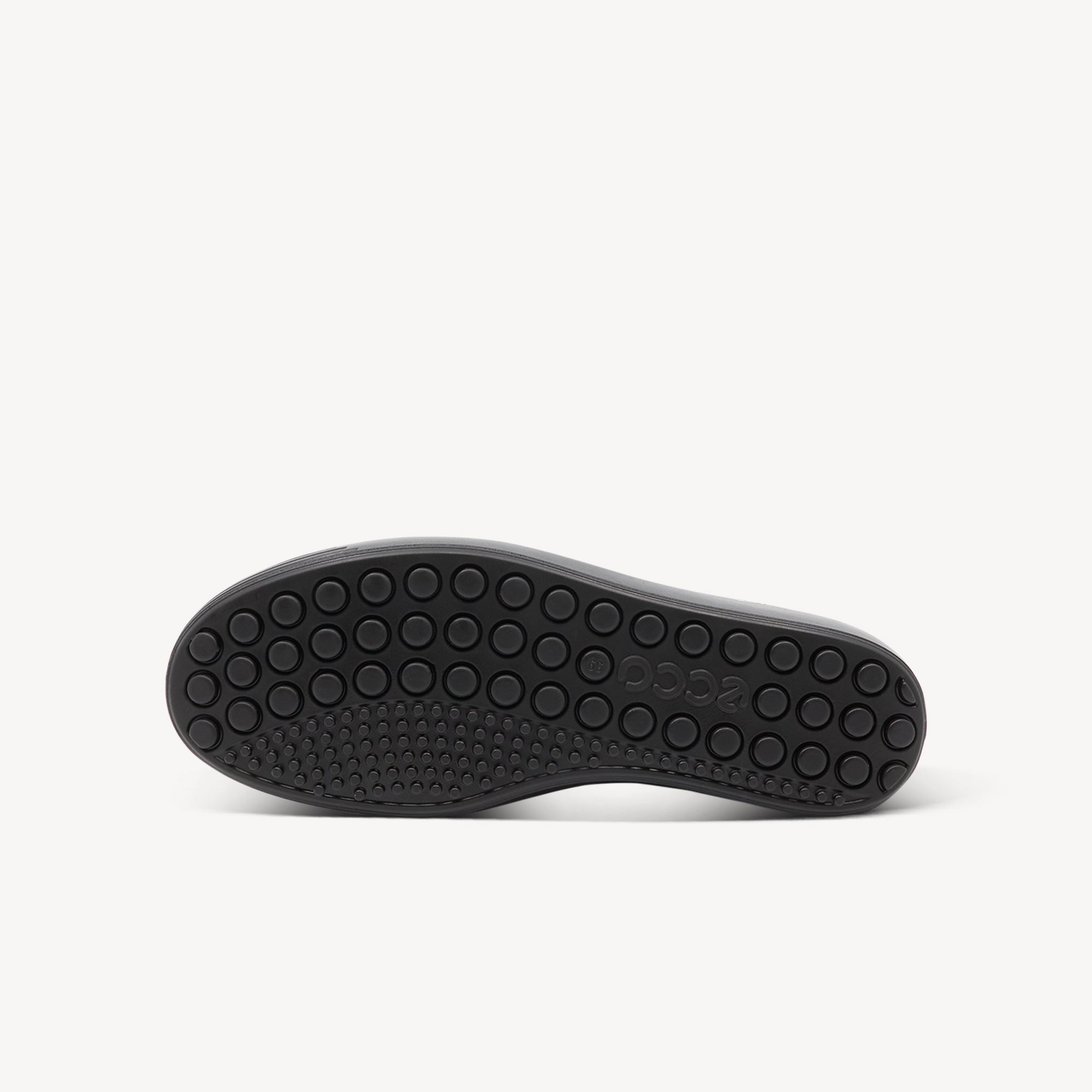 Outsole view of Ecco Soft 7 Side Zip Womens. It features a dimpled PU and TPU outsole provides reliable grip in different weather conditions and terrain. Shop now at Profeet Footwear.
