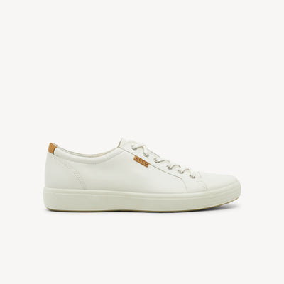 Shop Ecco Soft 7 White mens leather sneakers. Classic versatile style, Fluidform comfort, superior craftsmanship. Expert-fitted. Locally-loved. Buy online.