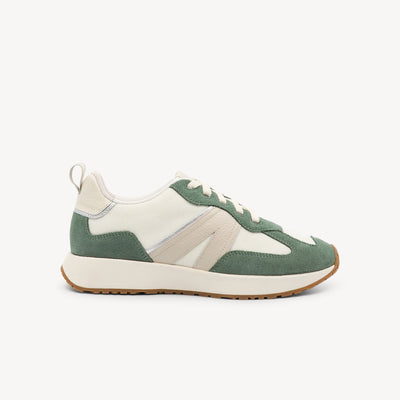 Frankie4 Axel II features triple-layer support & eucalyptus accent at Profeet Footwear. Podiatrist-designed sneaker with luxe suede for statement comfort.