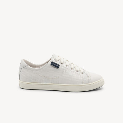 Frankie4 Nat III features triple-layer support & punched leather at Profeet Footwear. Slip-on sneaker with podiatrist-designed comfort & elastic gusset.
