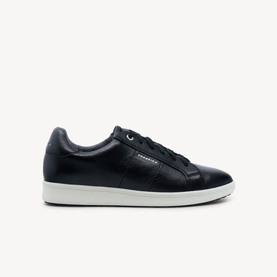 Frankie4 Jackie V features triple-layer support & tumbled leather at Profeet Footwear. Black sneaker with podiatrist-designed comfort & style.