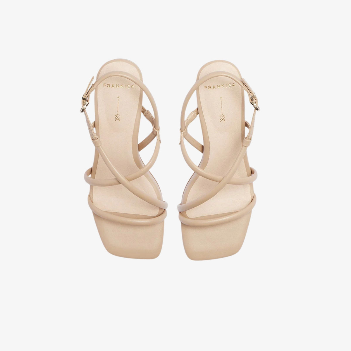 Frankie4 Lottie Sand women’s leather heel, top-down view