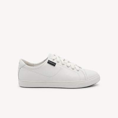 Frankie4 Nat III features triple-layer support & smooth leather at Profeet Footwear. Slip-on sneaker with podiatrist-designed comfort & elastic gusset.
