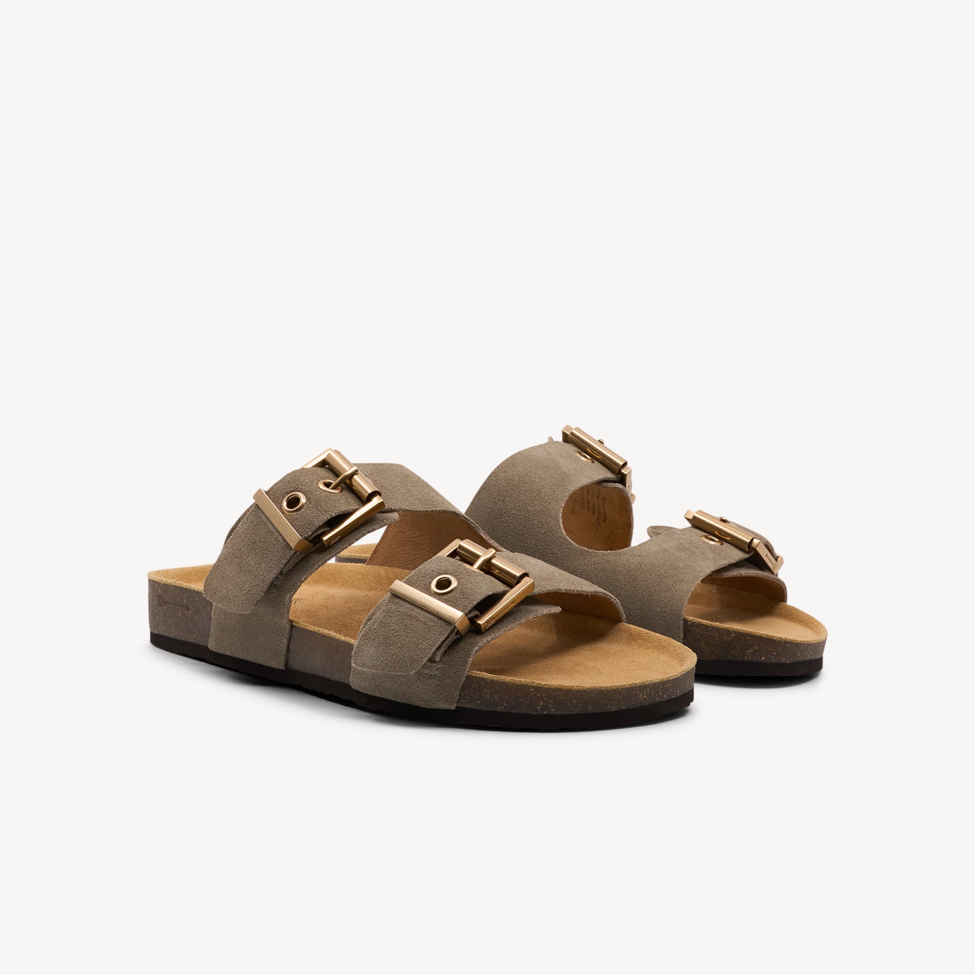 Side view of FRANKIE4 TOMMY features podiatrist-designed support and luxe suede styling at Profeet Footwear. Purpose-built comfort slide sandal. Expert-fitted.