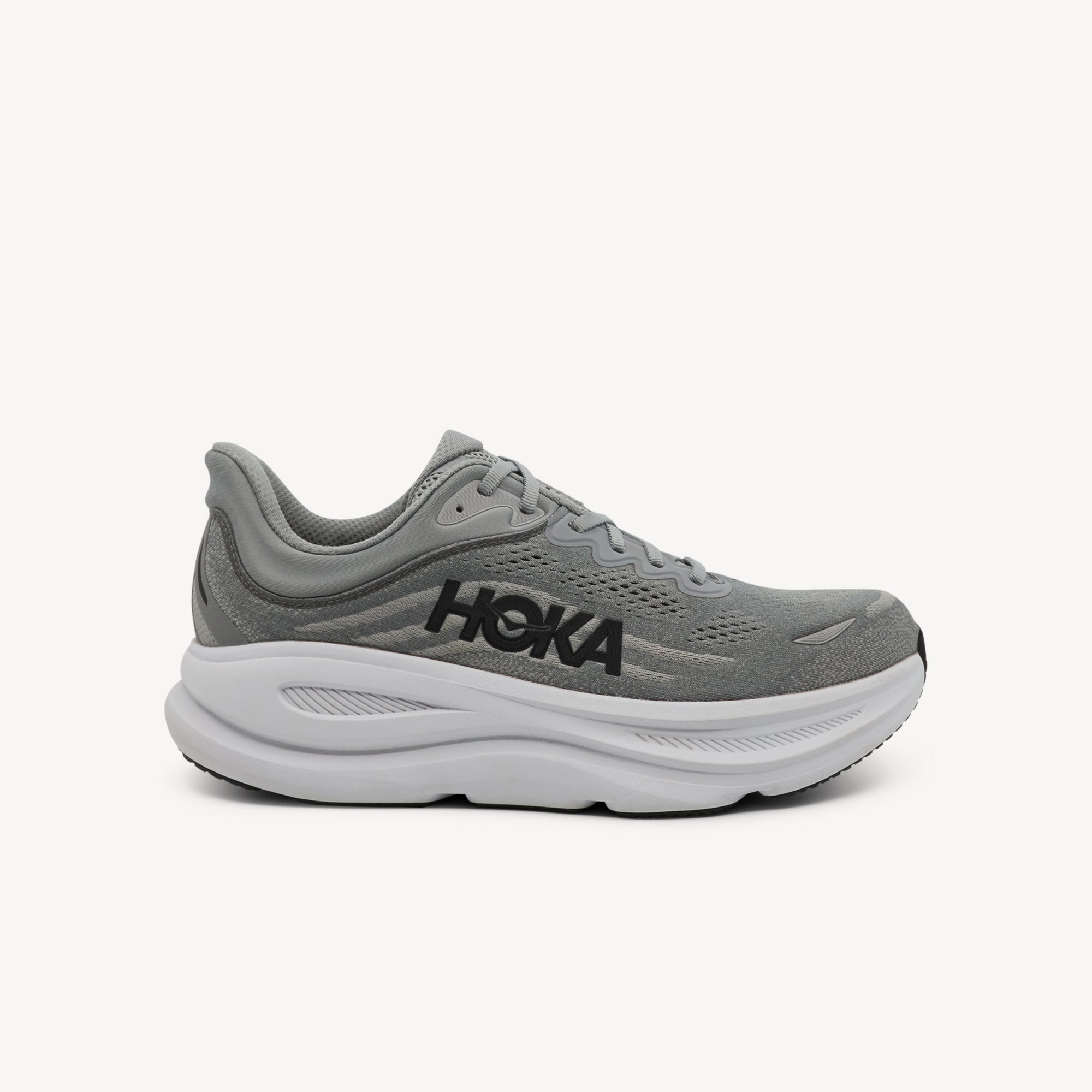 HOKA BONDI 9 features ultimate plush cushioning and smooth comfort at Profeet Footwear. Purpose-built running shoe for men. Expert-fitted.