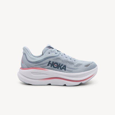 HOKA BONDI 9 features ultimate plush cushioning and smooth comfort at Profeet Footwear. Purpose-built running shoe for women. Expert-fitted.