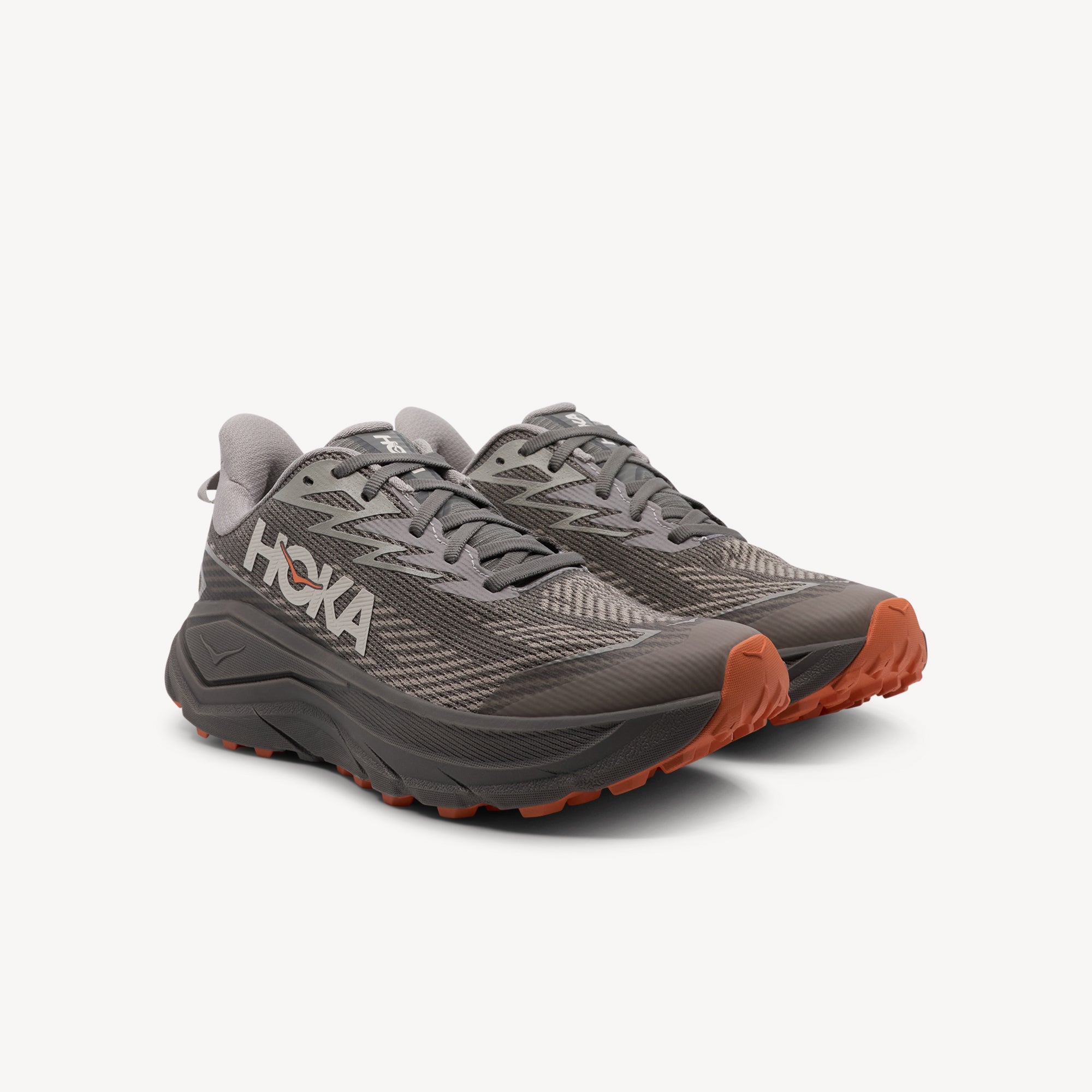 Side view of HOKA CHALLENGER ATR 8 GTX features waterproof protection and all-terrain performance at Profeet Footwear. Purpose-built trail running shoe. Expert-fitted.