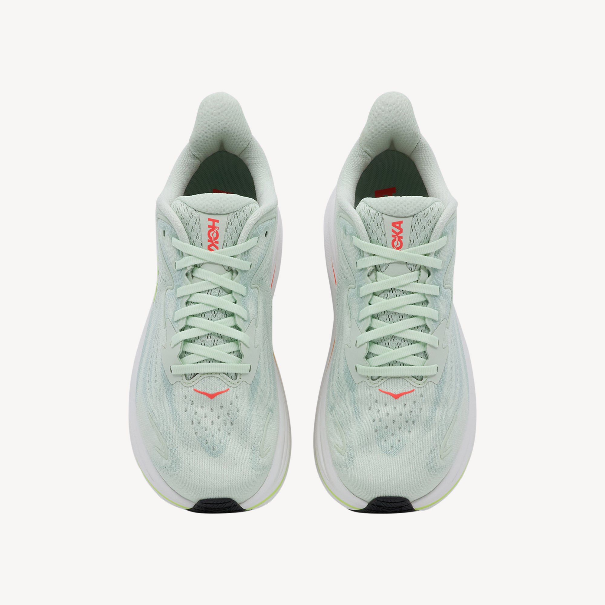 Hoka Clifton 10 Sea Glass / Neon Flame Womens