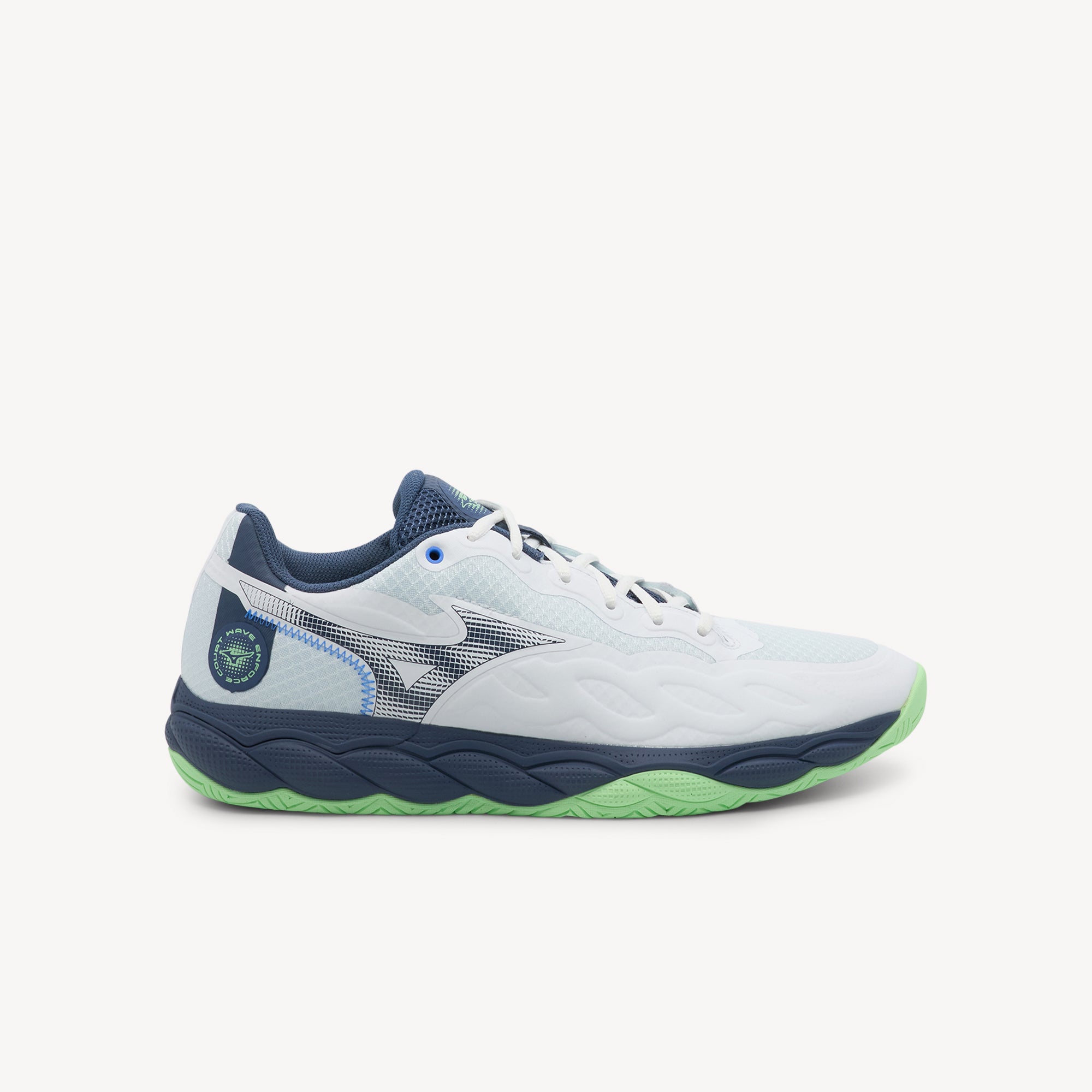 Mizuno Wave Enforce Court AC White / Vintage Indigo/ Neo Mint Mens