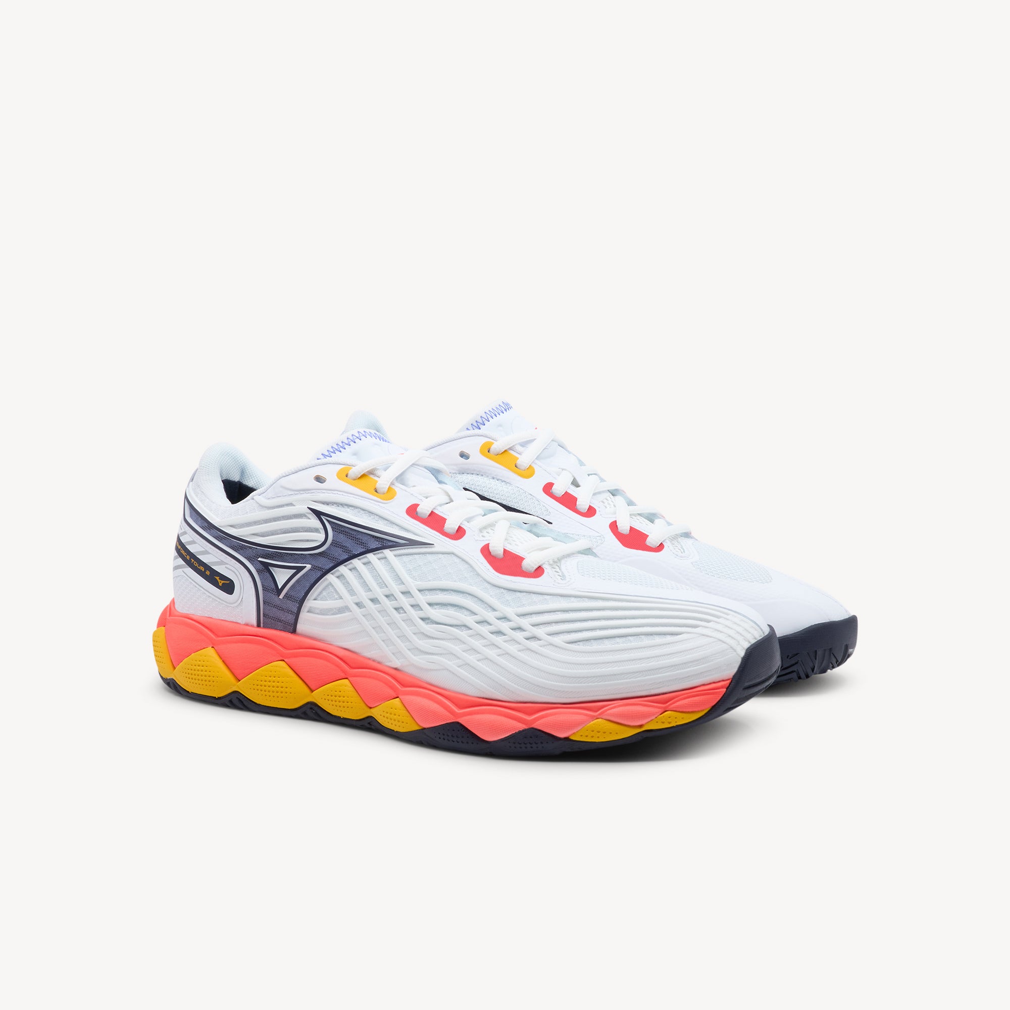 Mizuno Wave Enforce Tour 2 AC White / Fiery Coral / Citrus Mens
