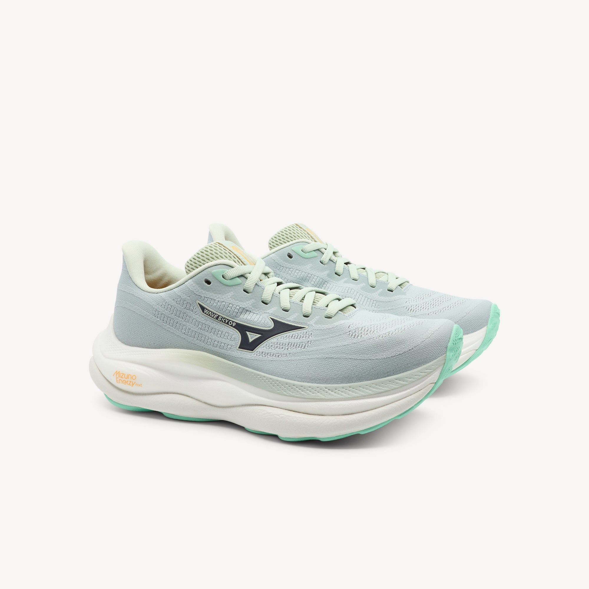 Mizuno Wave Sky 9 Mercury / Baritone Blue / Ice Green Womens