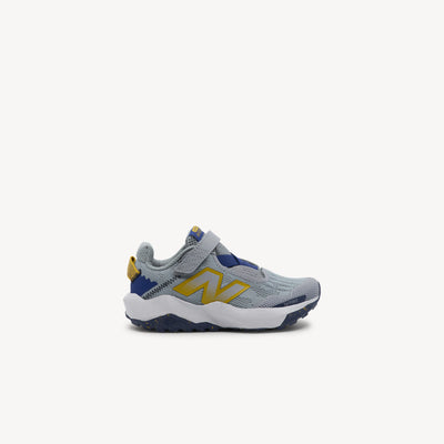 New Balance Nitrel v6 kids' shoes feature DynaSoft midsole & AT Tread outsole at Profeet Footwear. Versatile comfort for trails, play & everyday adventures.