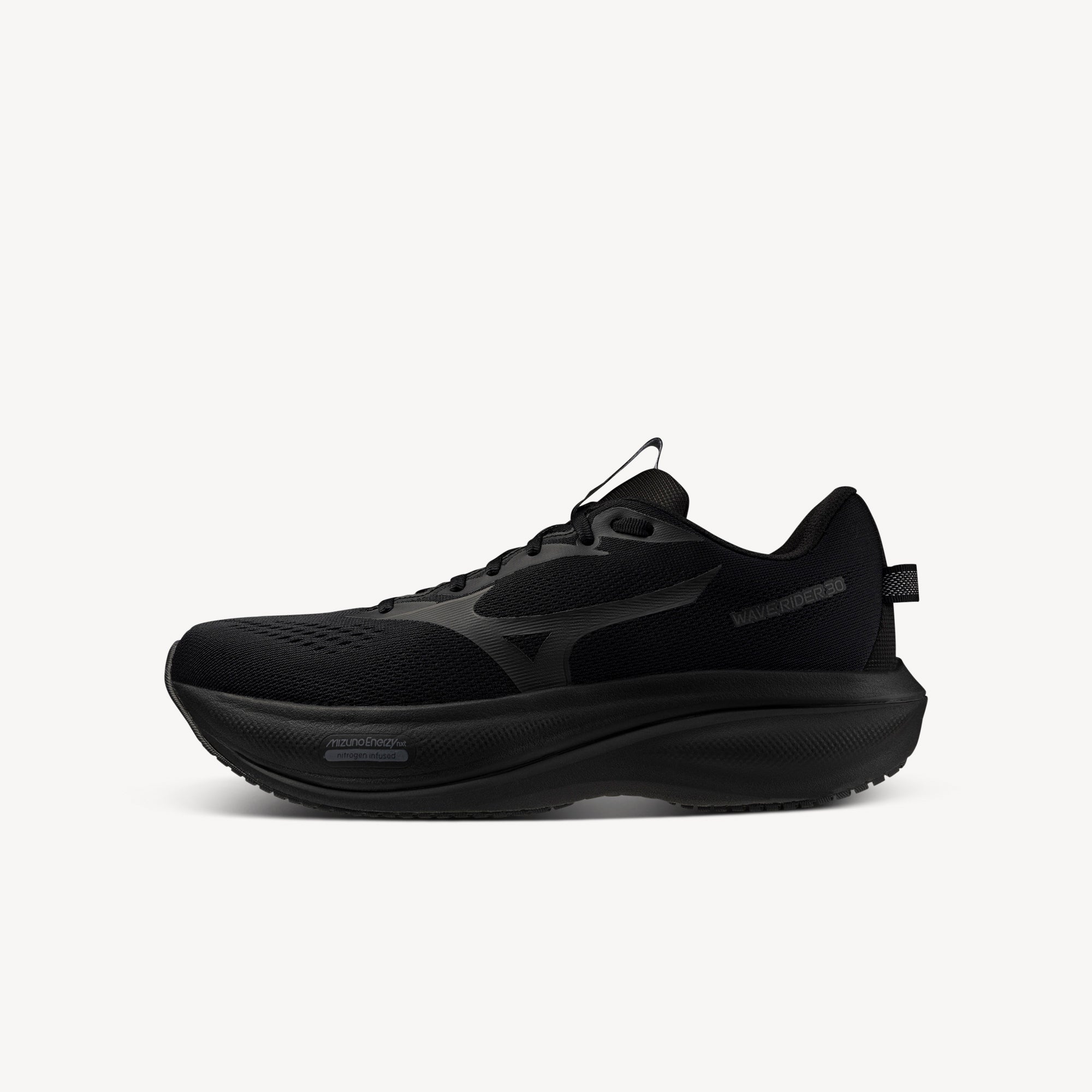 Mizuno Wave Rider 30 Black / Black Mens