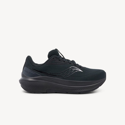 Saucony Echelon 10 Triple Black features PWRRUN cushioning at Profeet Footwear. Supportive neutral trainer for wider feet and all-day comfort. Shop now.