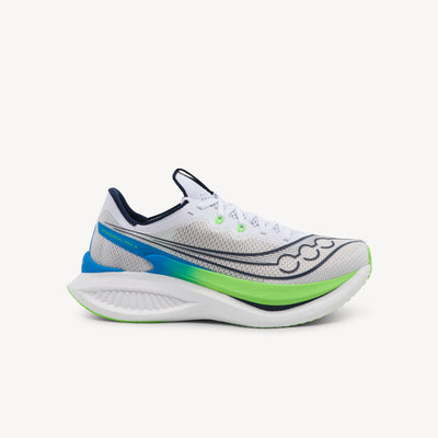 SAUCONY ENDORPHIN PRO 5 features explosive speed and elite performance at Profeet Footwear. Purpose-built racing shoe for men. Expert-fitted.