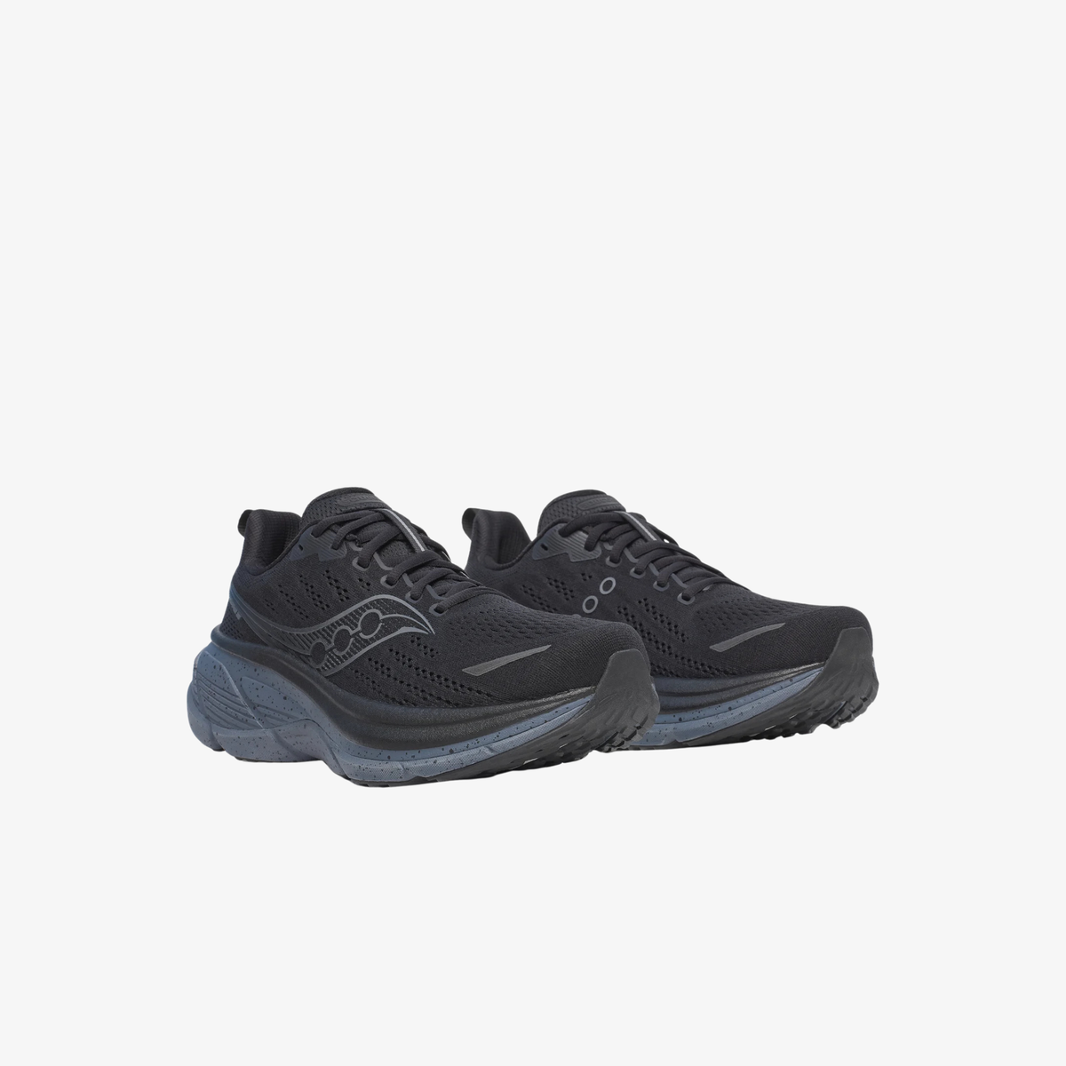 Saucony Hurricane 25 Black / Shadow Mens, 3/4 side