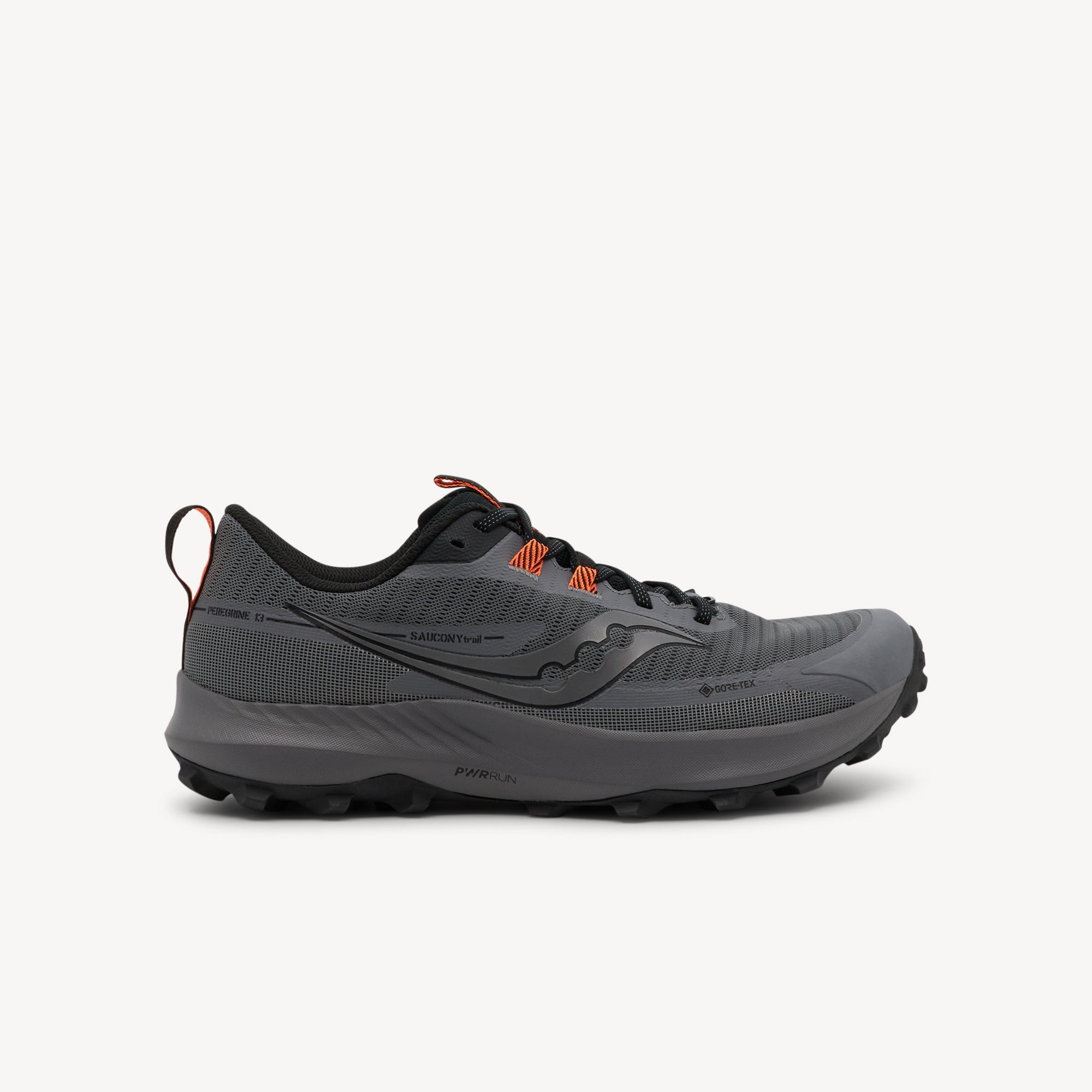 Saucony Peregrine 13 Gravel / Black / Marron Mens