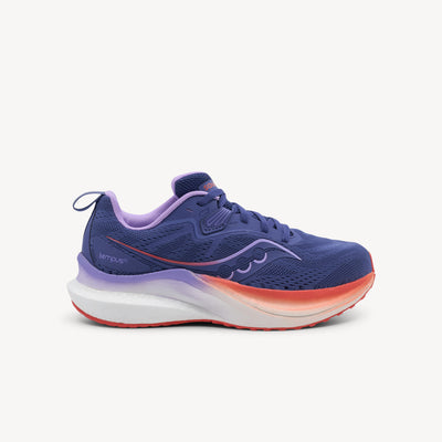 Saucony Tempus 2 features asymmetrical support frame at Profeet Footwear. Premium stability shoe for fast-paced running and daily training. Shop now.