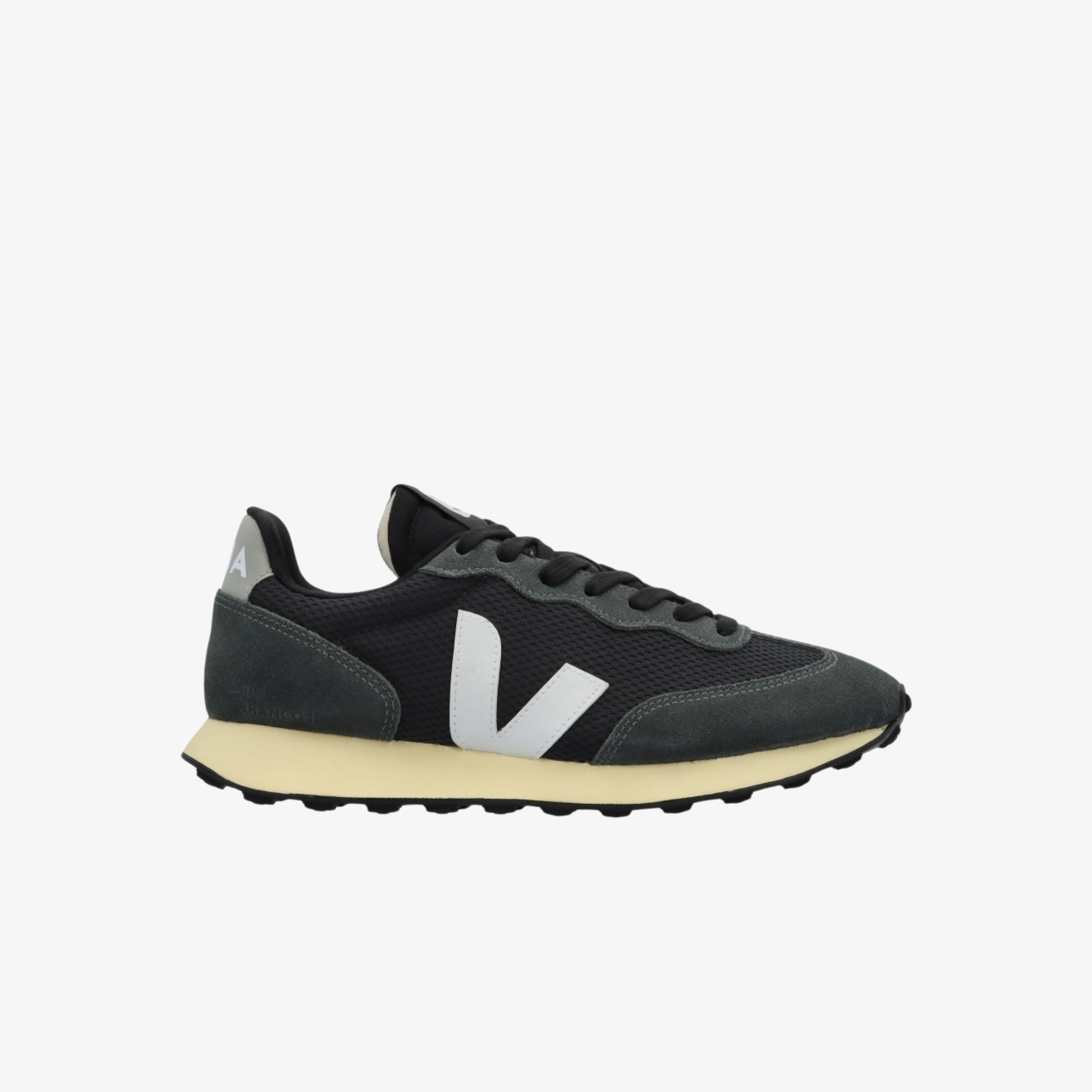 Veja Rio Branco Canvas Black / White / Oxford Grey Womens
