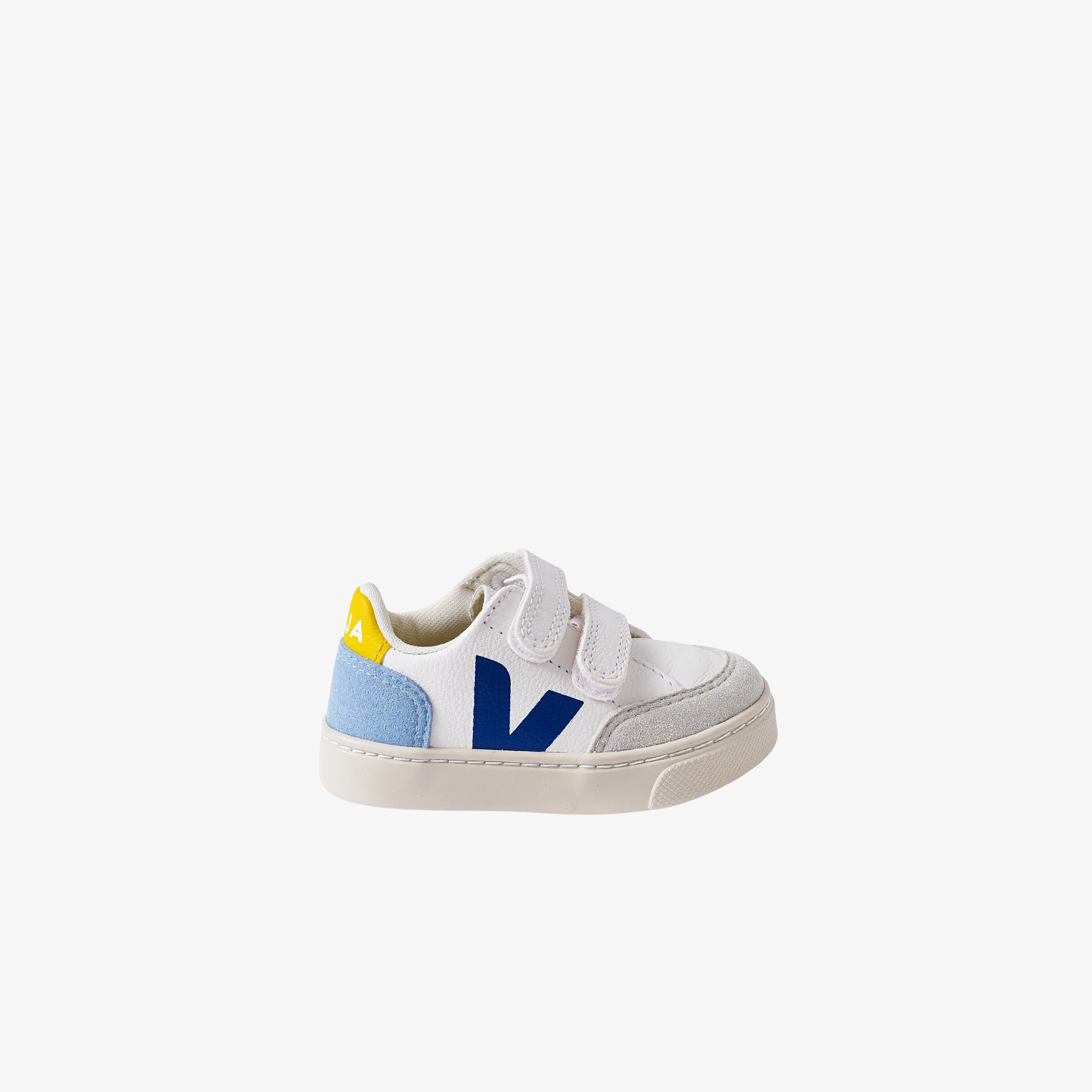 Veja V12 Velcro Extra White / Multico / Steel Kids