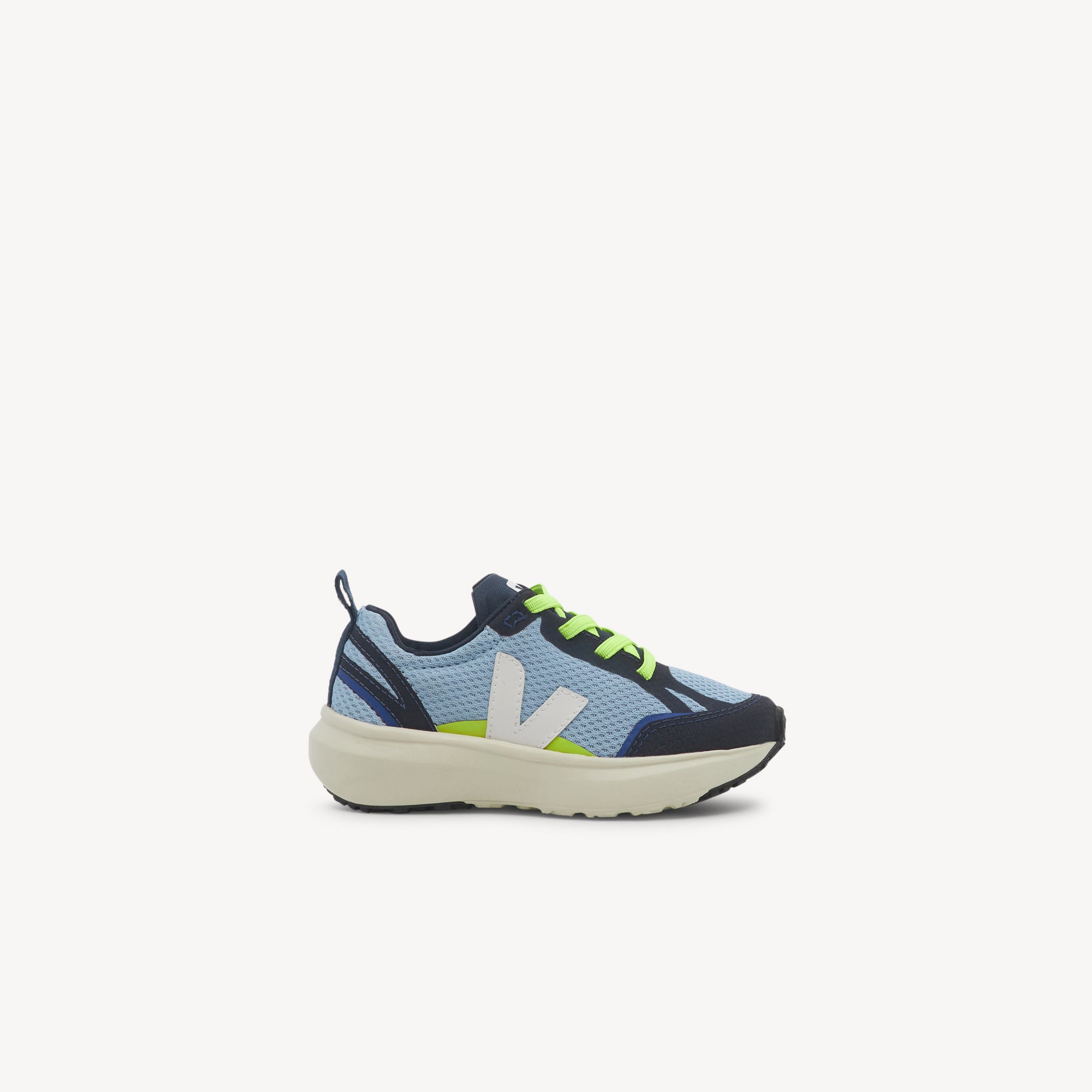 Veja Canary Elastic Laces Alveomesh Steel / White Kids